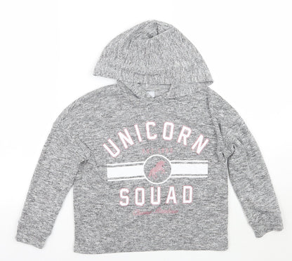 Matalan Girls Grey   Pullover Hoodie Size 8 Years