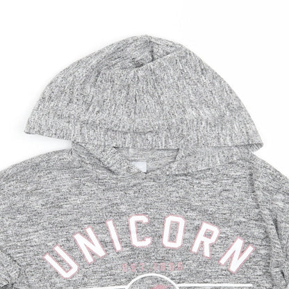 Matalan Girls Grey   Pullover Hoodie Size 8 Years