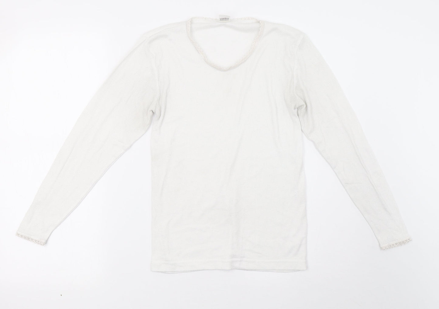 octove Womens White   Pullover Sweatshirt Size XS