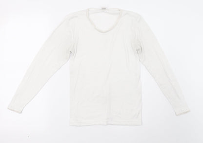 octove Womens White   Pullover Sweatshirt Size XS