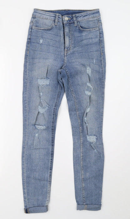 Womens UK Size 6 H&M Regular Fit Skinny Blue Jeans