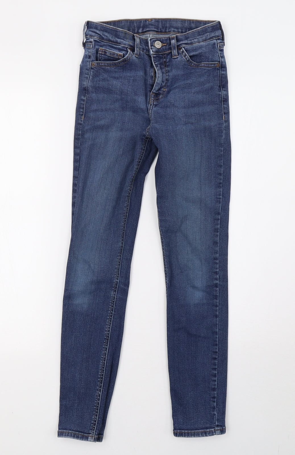 Topshop Womens Blue  Denim Skinny Jeans Size 26 L32 in