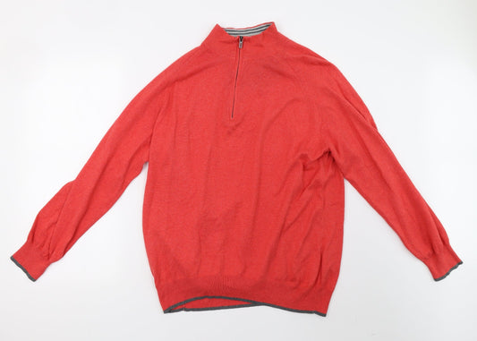 Mens UK Size L Marks and Spencer Red Pullover Sweatshirt
