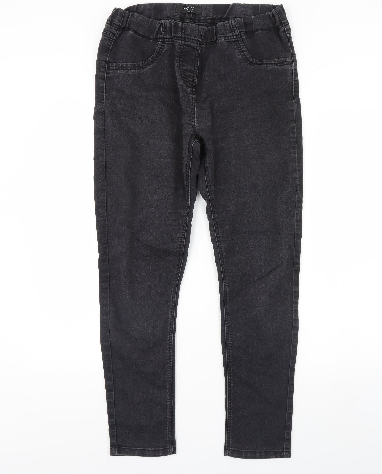 George Womens Black  Denim Skinny Jeans Size 12 L30 in