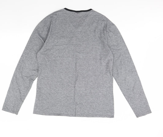 Autograph Womens Grey Striped  Basic Blouse Size L