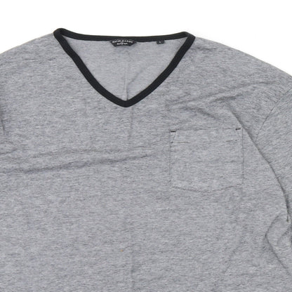 Autograph Womens Grey Striped  Basic Blouse Size L