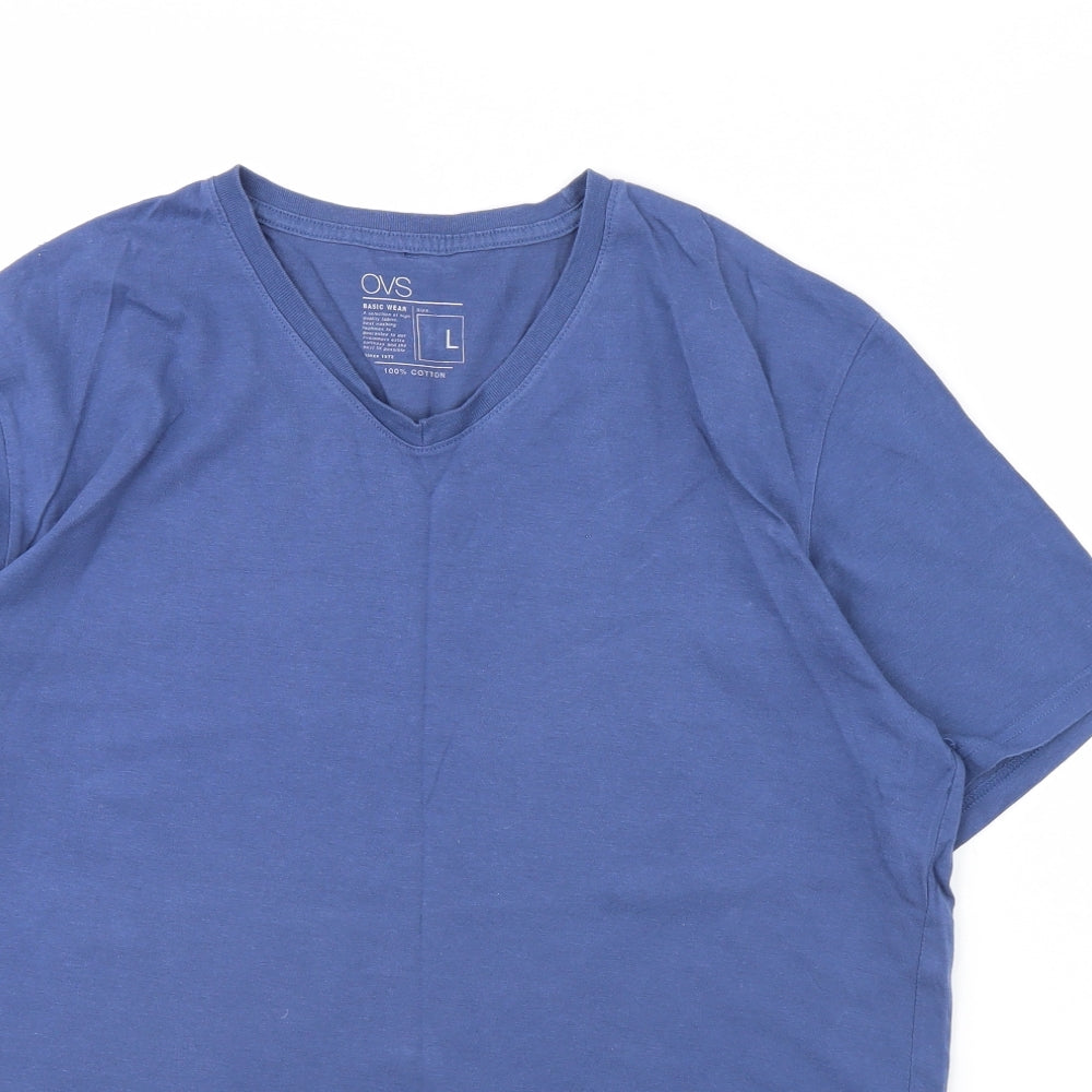 Womens UK Size L OVS Blue Basic T-Shirt