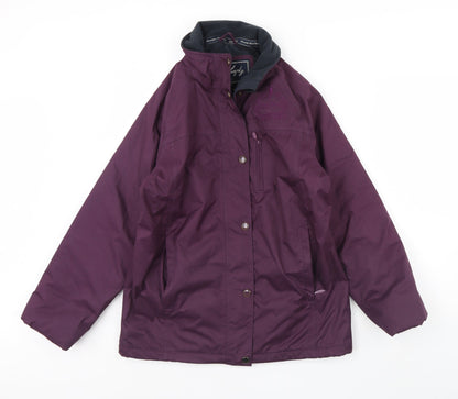 Jack turkey Womens Purple  Fleece Rain Coat Coat Size 10