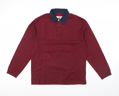 m&s Mens Red   Henley Jumper Size M