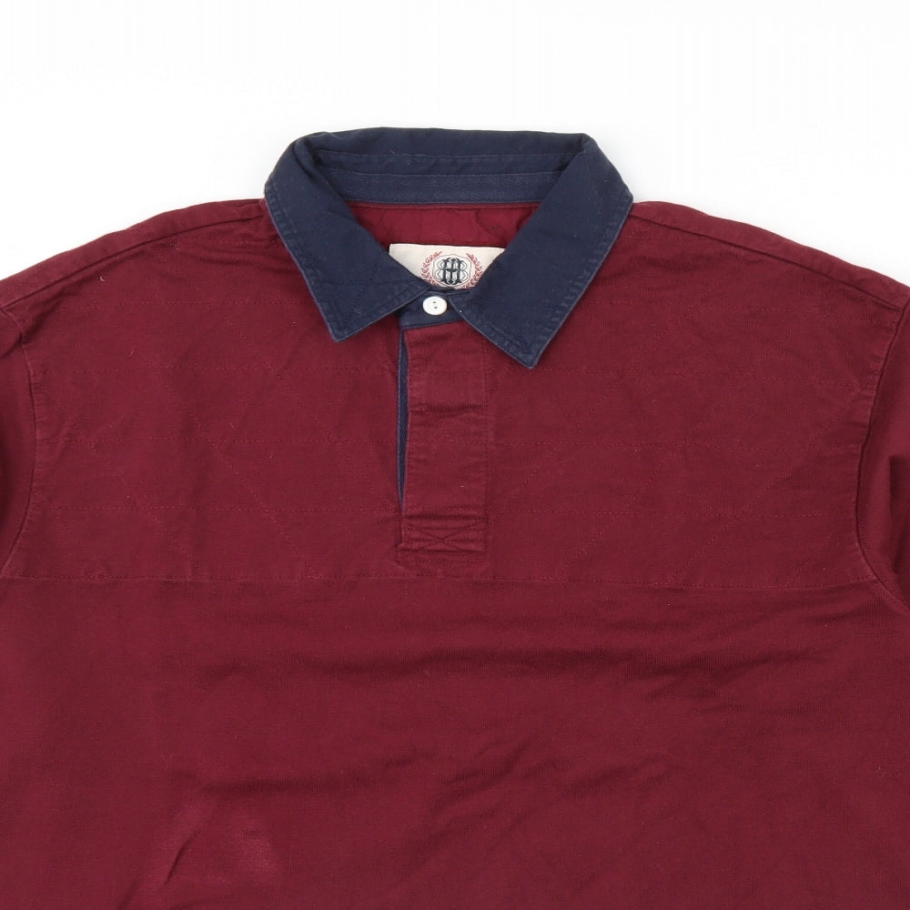 m&s Mens Red   Henley Jumper Size M