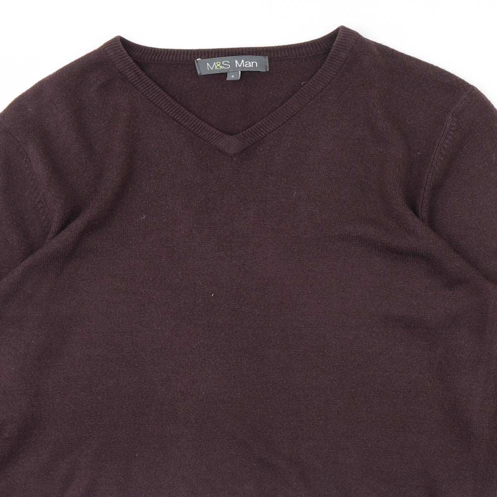 m&s Mens Purple   Pullover Jumper Size M