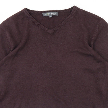 m&s Mens Purple   Pullover Jumper Size M