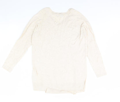 Womens UK Size 14 M&S Beige Pullover Jumper
