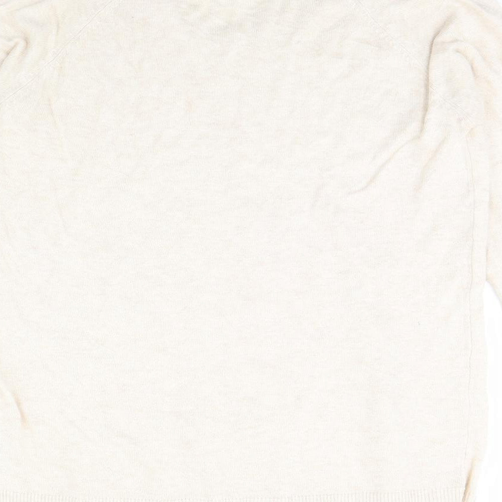 Womens UK Size 14 M&S Beige Pullover Jumper