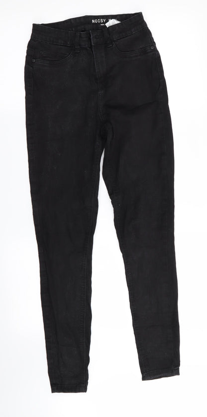 Mens UK Size 26 in Noisy may Regular Fit Skinny Black Jeans