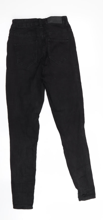 Mens UK Size 26 in Noisy may Regular Fit Skinny Black Jeans
