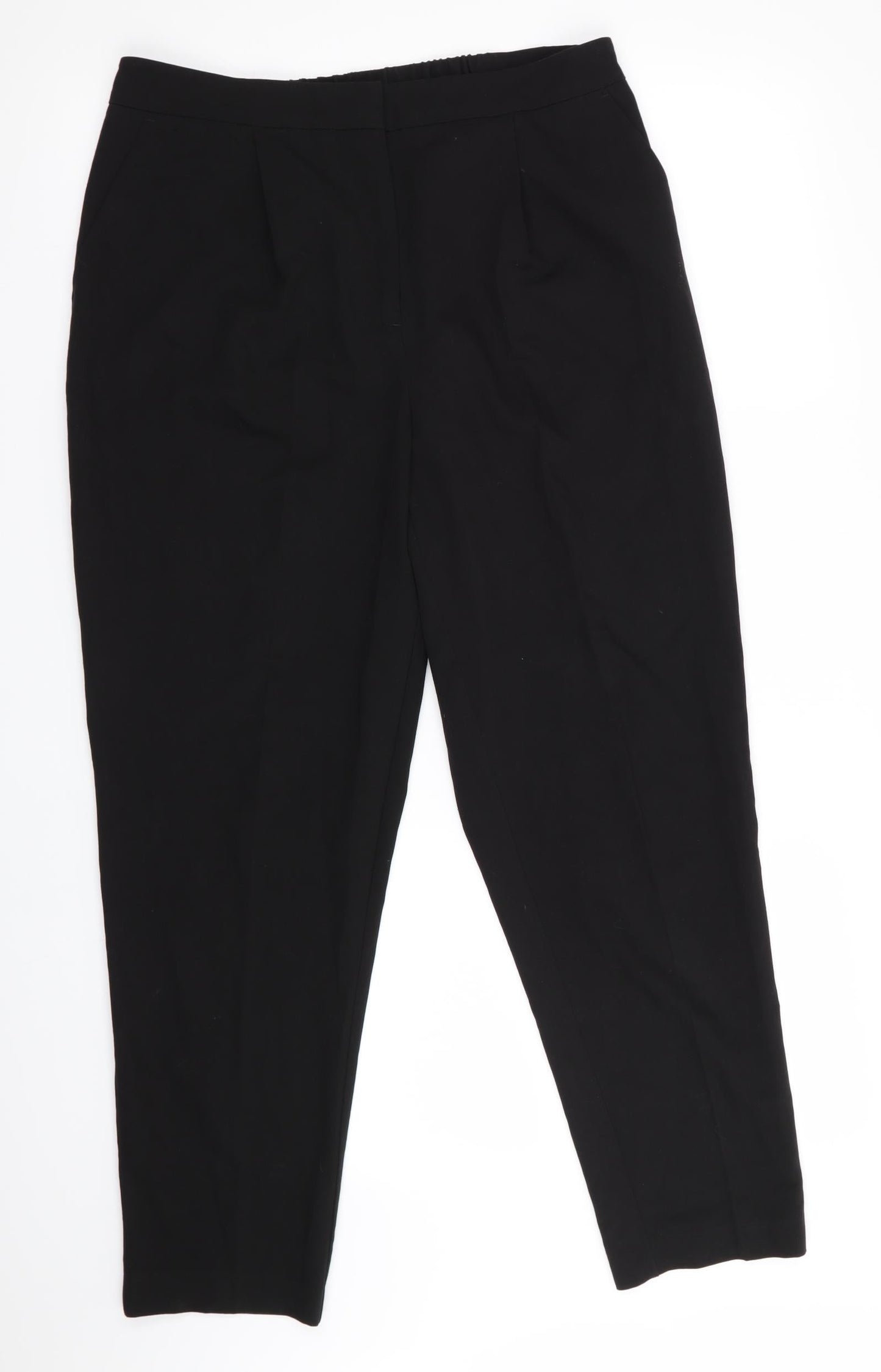 New Look Womens Black   Trousers  Size 12 L27 in - Park back elastication