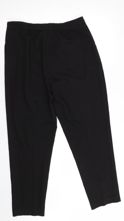 New Look Womens Black   Trousers  Size 12 L27 in - Park back elastication