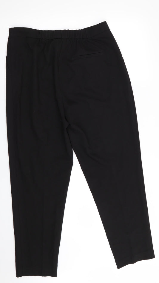 New Look Womens Black   Trousers  Size 12 L27 in - Park back elastication