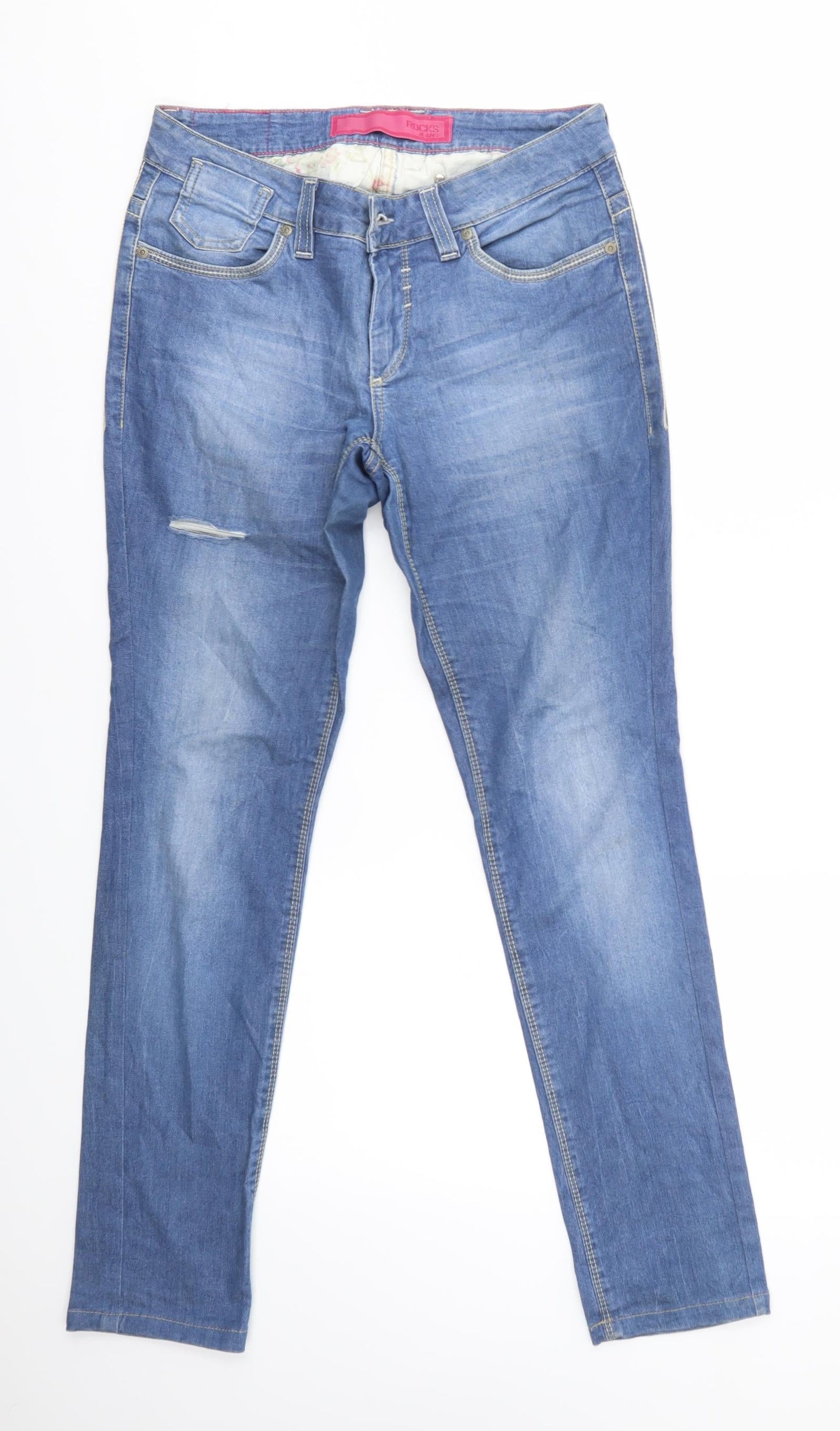 Rocks Womens Blue   Skinny Jeans Size 32 in L28 in