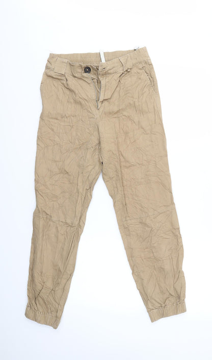 Womens UK Size S Astradivarius Regular Fit Chino Brown Trousers