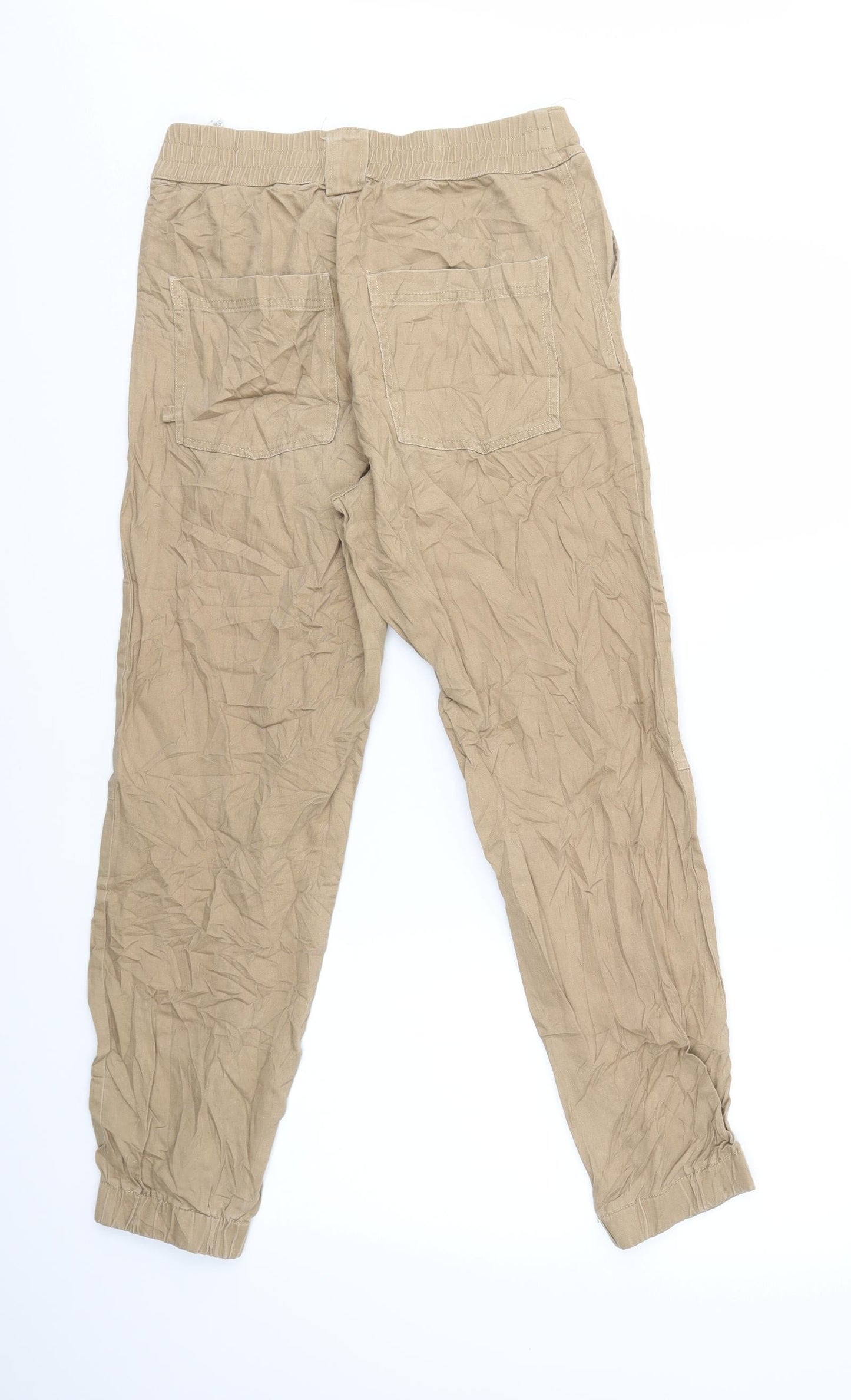 Womens UK Size S Astradivarius Regular Fit Chino Brown Trousers