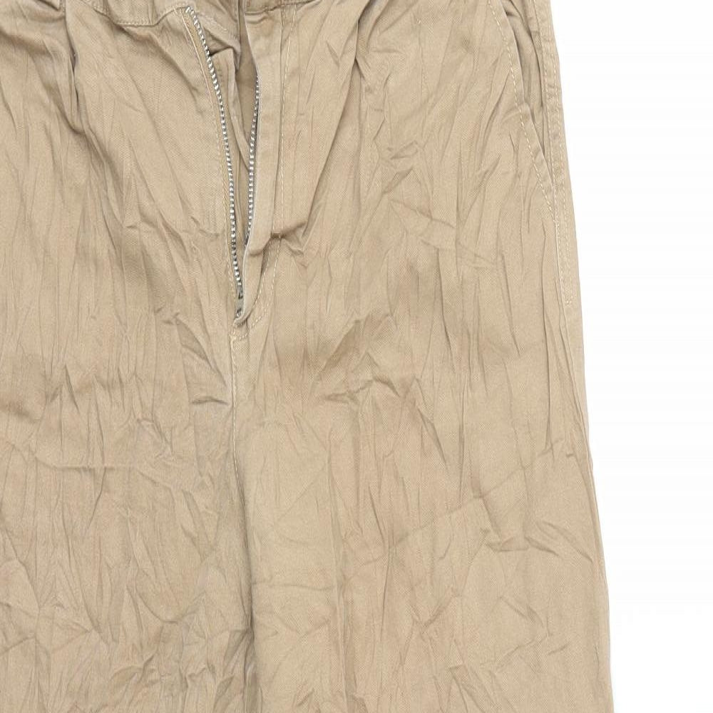 Womens UK Size S Astradivarius Regular Fit Chino Brown Trousers