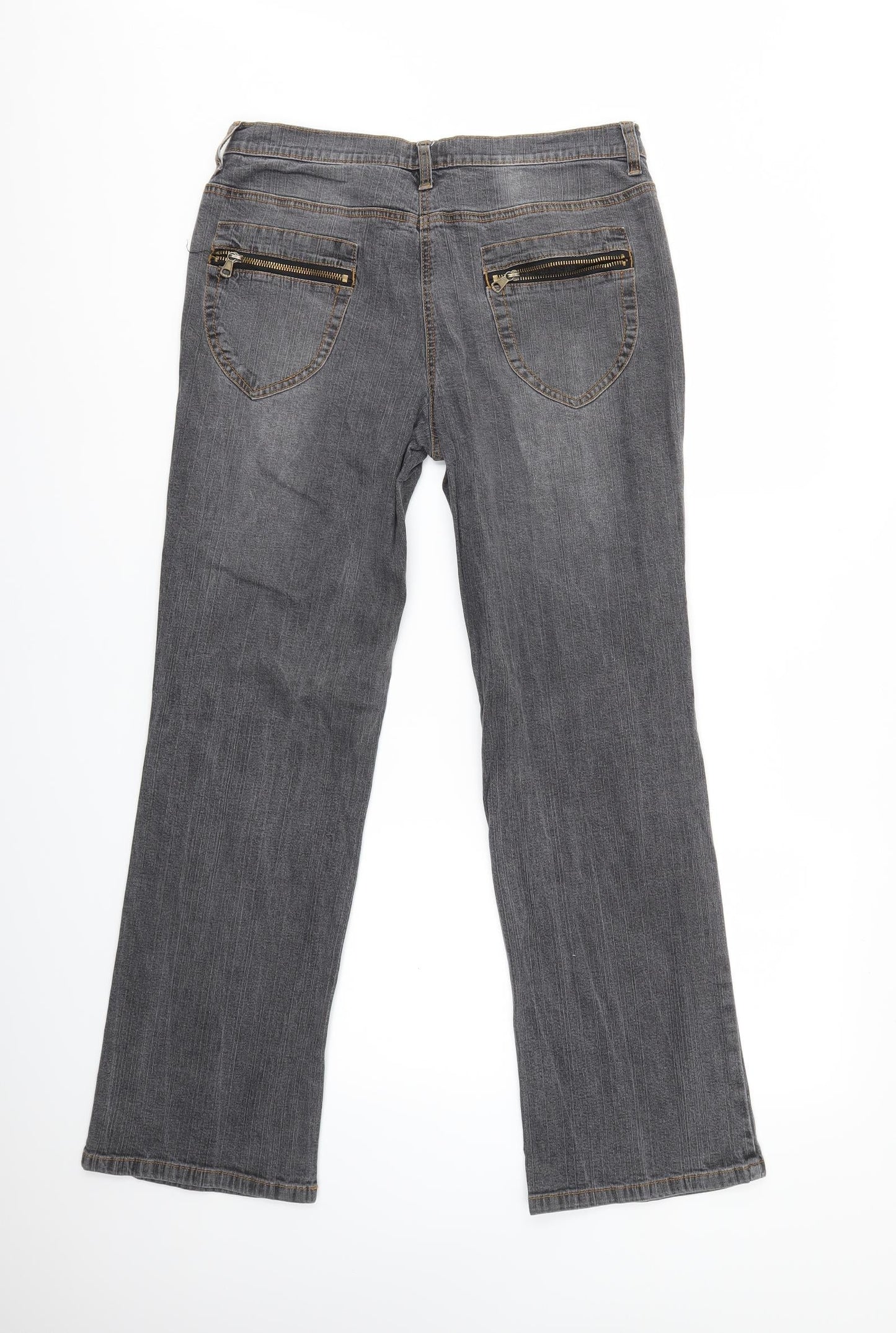 Mia Linea Womens Grey   Bootcut Jeans Size 32 in L30 in