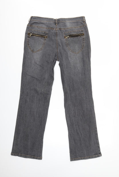 Mia Linea Womens Grey   Bootcut Jeans Size 32 in L30 in