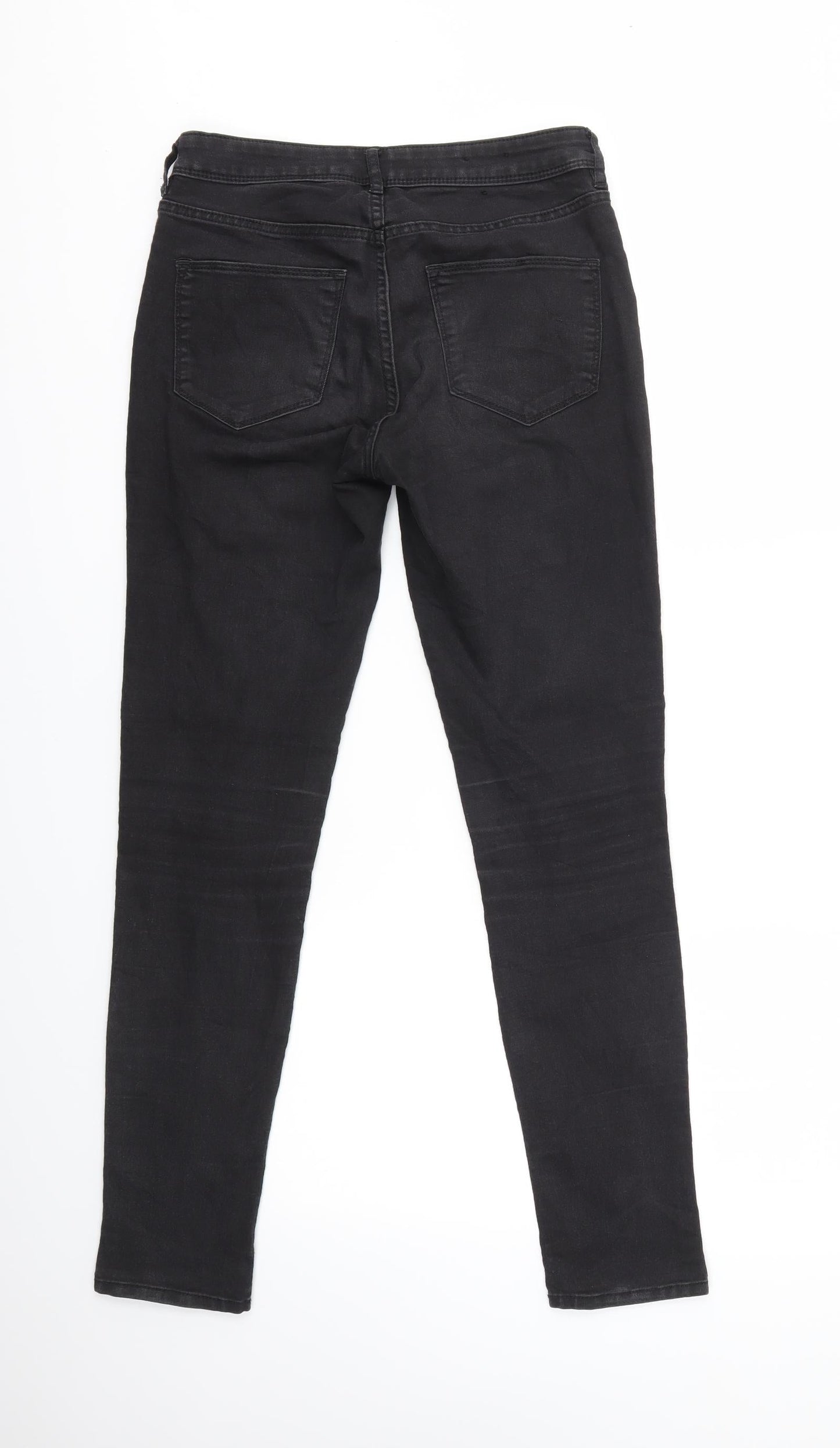 Womens UK Size 10 H&M Regular Fit Skinny Black Jeans