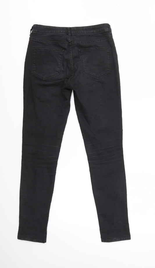 Womens UK Size 10 H&M Regular Fit Skinny Black Jeans
