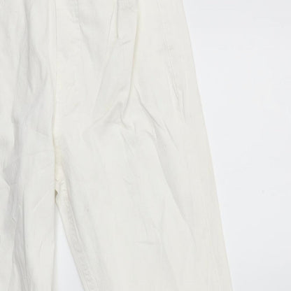 BESSIE Womens White   Bootcut Jeans Size 30 in L30 in