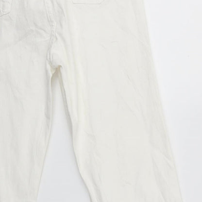 BESSIE Womens White   Bootcut Jeans Size 30 in L30 in