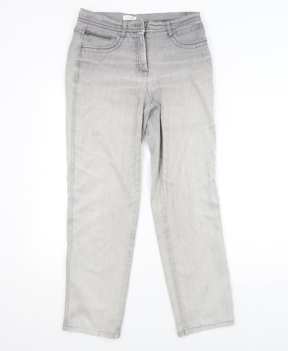 Womens UK Size 10 Bonita Regular Fit Straight Grey Jeans