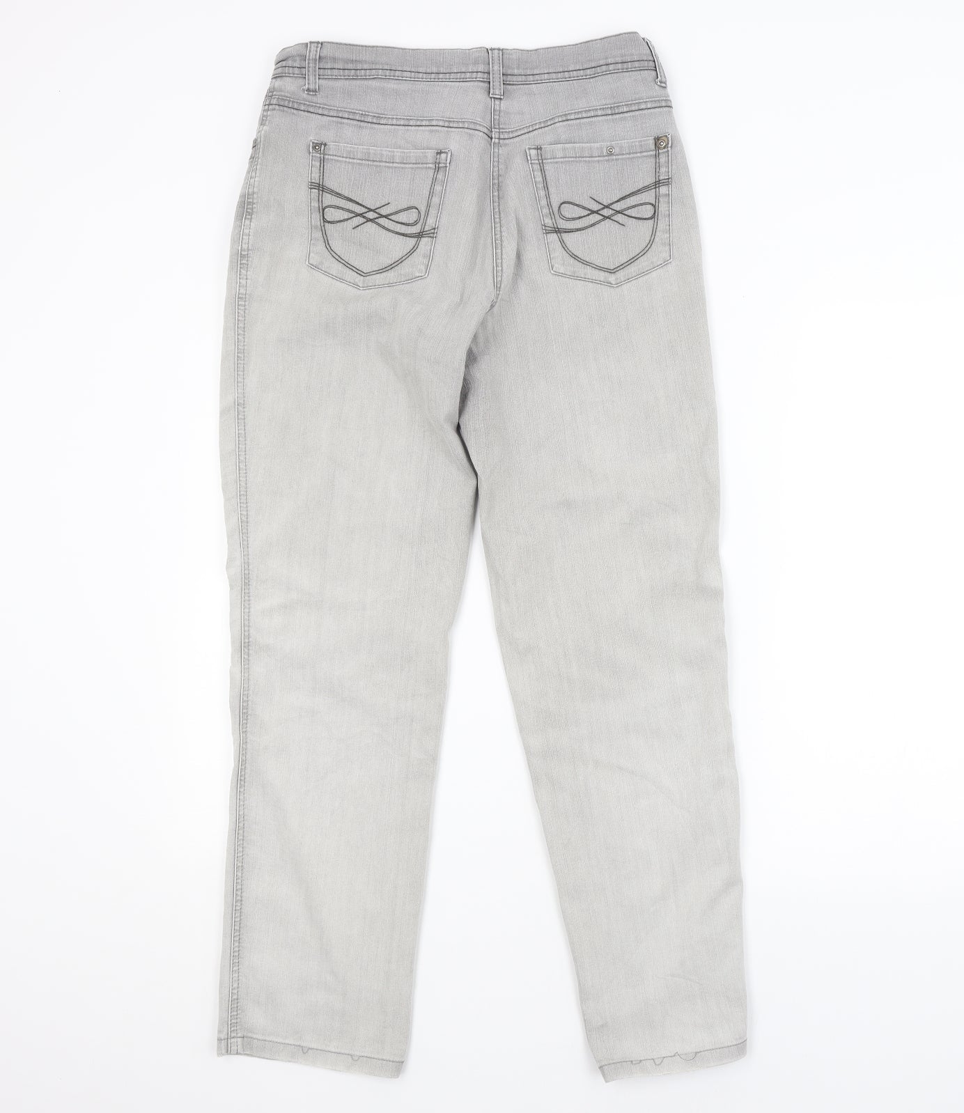 Womens UK Size 10 Bonita Regular Fit Straight Grey Jeans