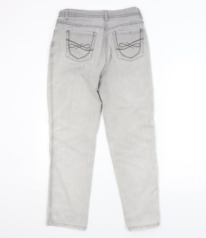 Womens UK Size 10 Bonita Regular Fit Straight Grey Jeans