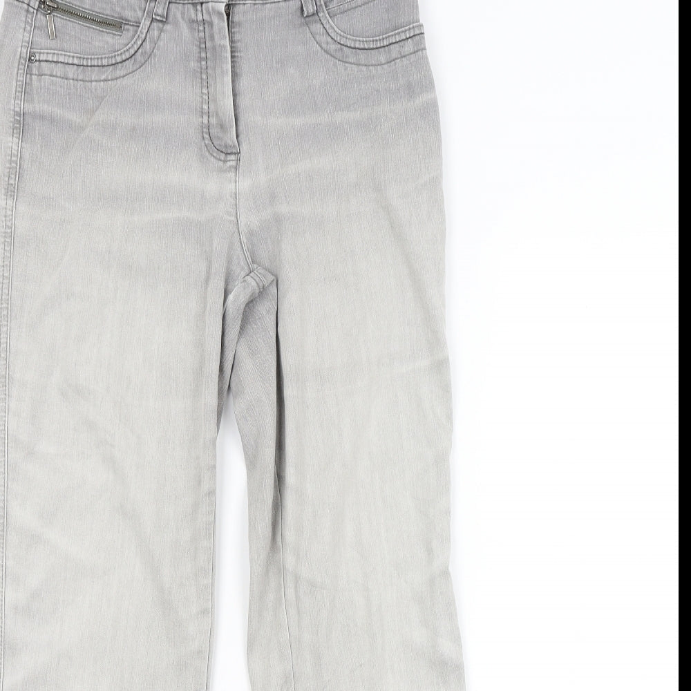 Womens UK Size 10 Bonita Regular Fit Straight Grey Jeans