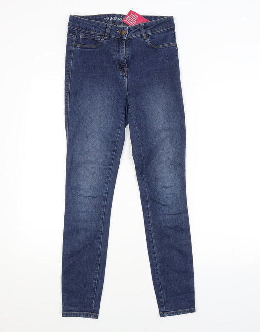 Womens UK Size S Preworn Regular Fit Skinny Blue Jeans