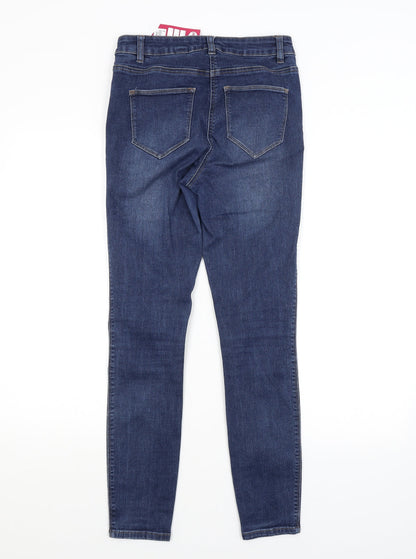 Womens UK Size S Preworn Regular Fit Skinny Blue Jeans