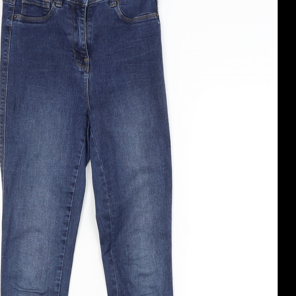 Womens UK Size S Preworn Regular Fit Skinny Blue Jeans