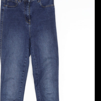 Womens UK Size S Preworn Regular Fit Skinny Blue Jeans