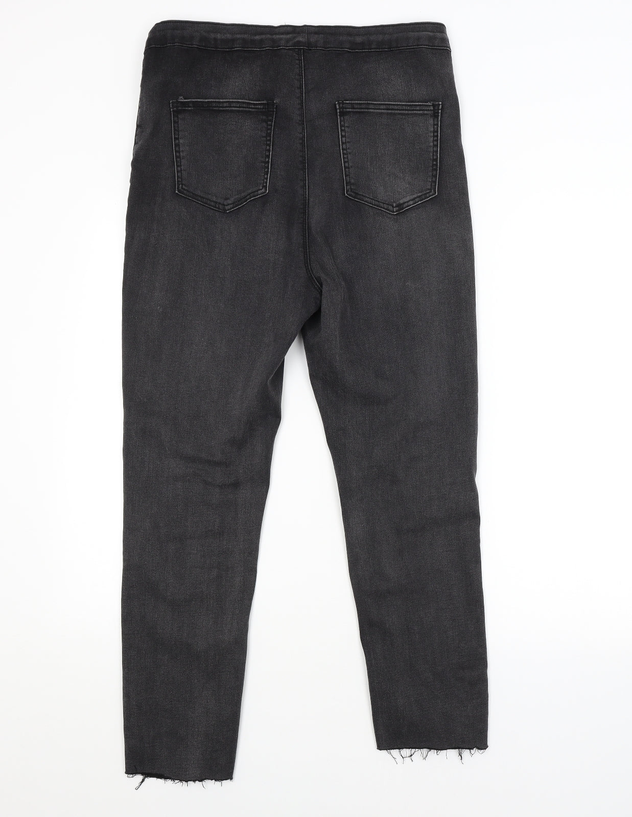 PRETTYLITTLETHING Womens Grey   Straight Jeans Size 16 L24 in