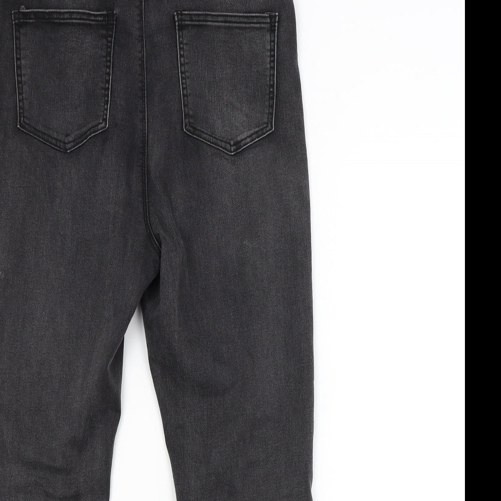 PRETTYLITTLETHING Womens Grey   Straight Jeans Size 16 L24 in