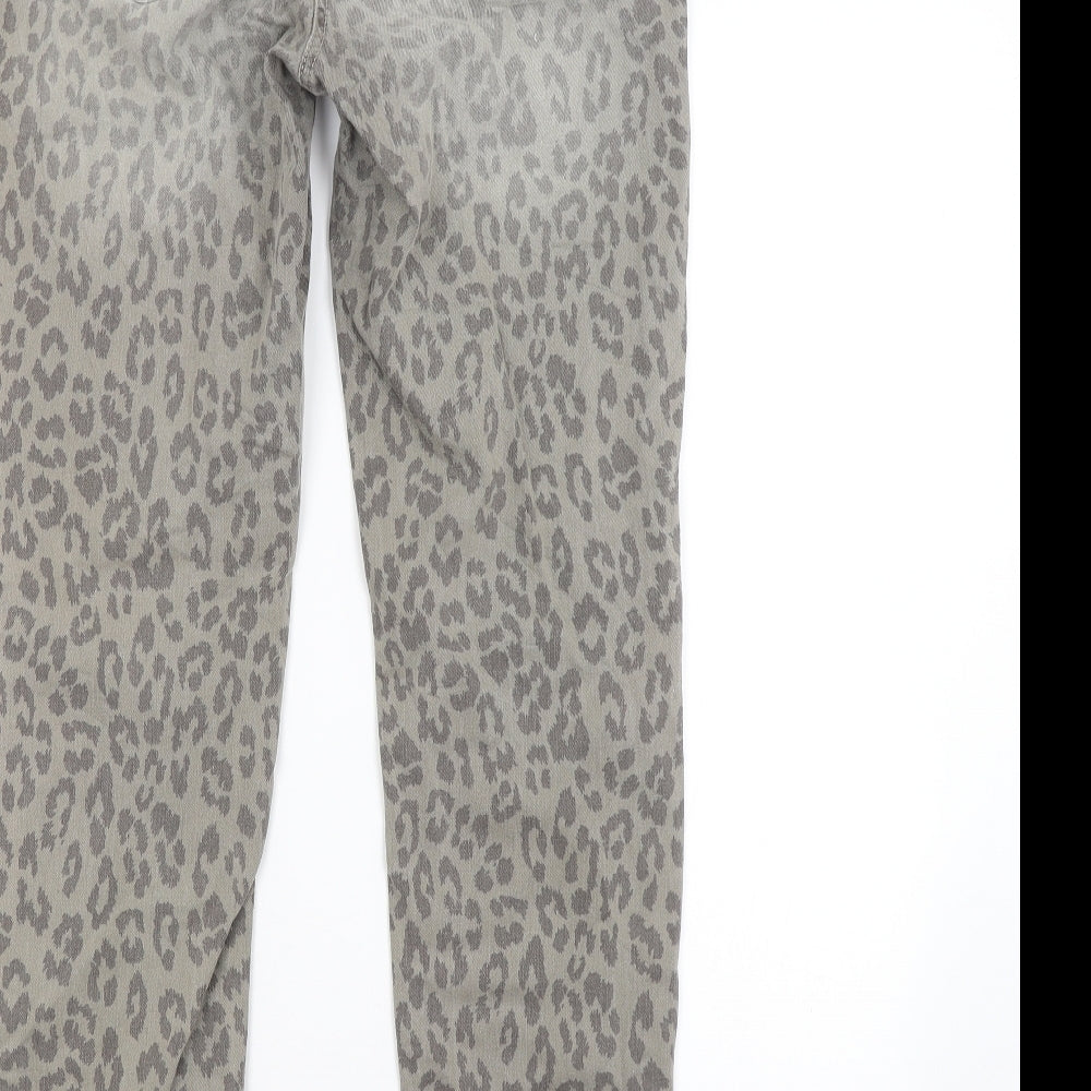 Womens UK Size  Preworn Regular Fit Straight Grey Jeans