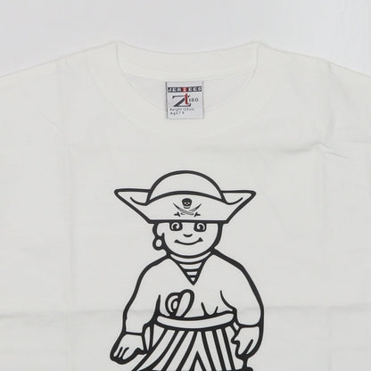 JERZEES Boys White   Basic T-Shirt Size 7-8 Years  - PIRATE