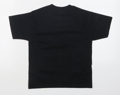 JERZEES Boys Black   Basic T-Shirt Size 5-6 Years