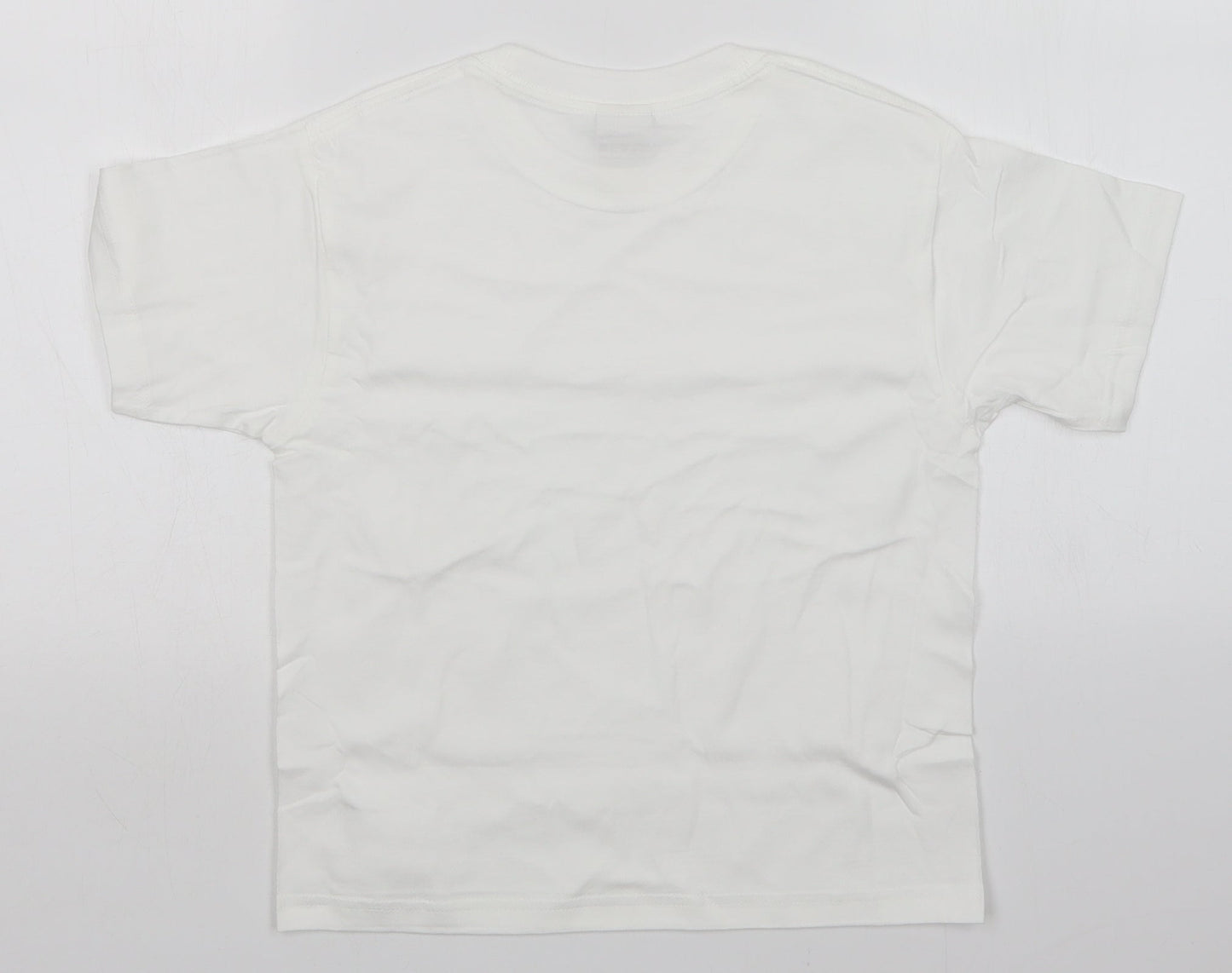 JERZEES Boys White   Basic T-Shirt Size 7-8 Years