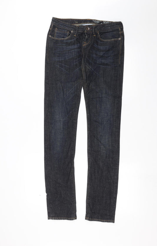 Mens UK Size 26 in Preworn Regular Fit Skinny Blue Jeans