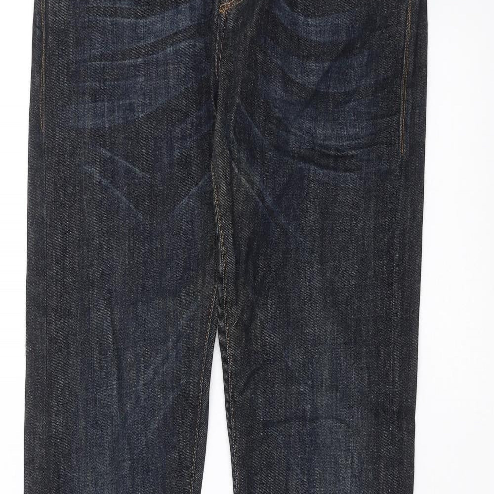 Mens UK Size 26 in Preworn Regular Fit Skinny Blue Jeans