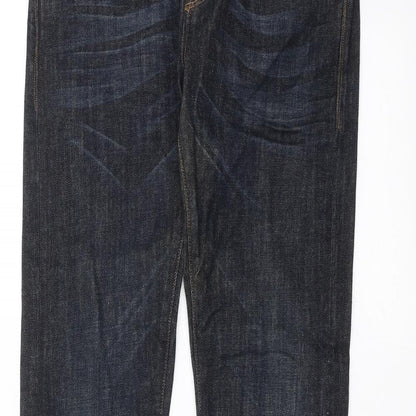 Mens UK Size 26 in Preworn Regular Fit Skinny Blue Jeans